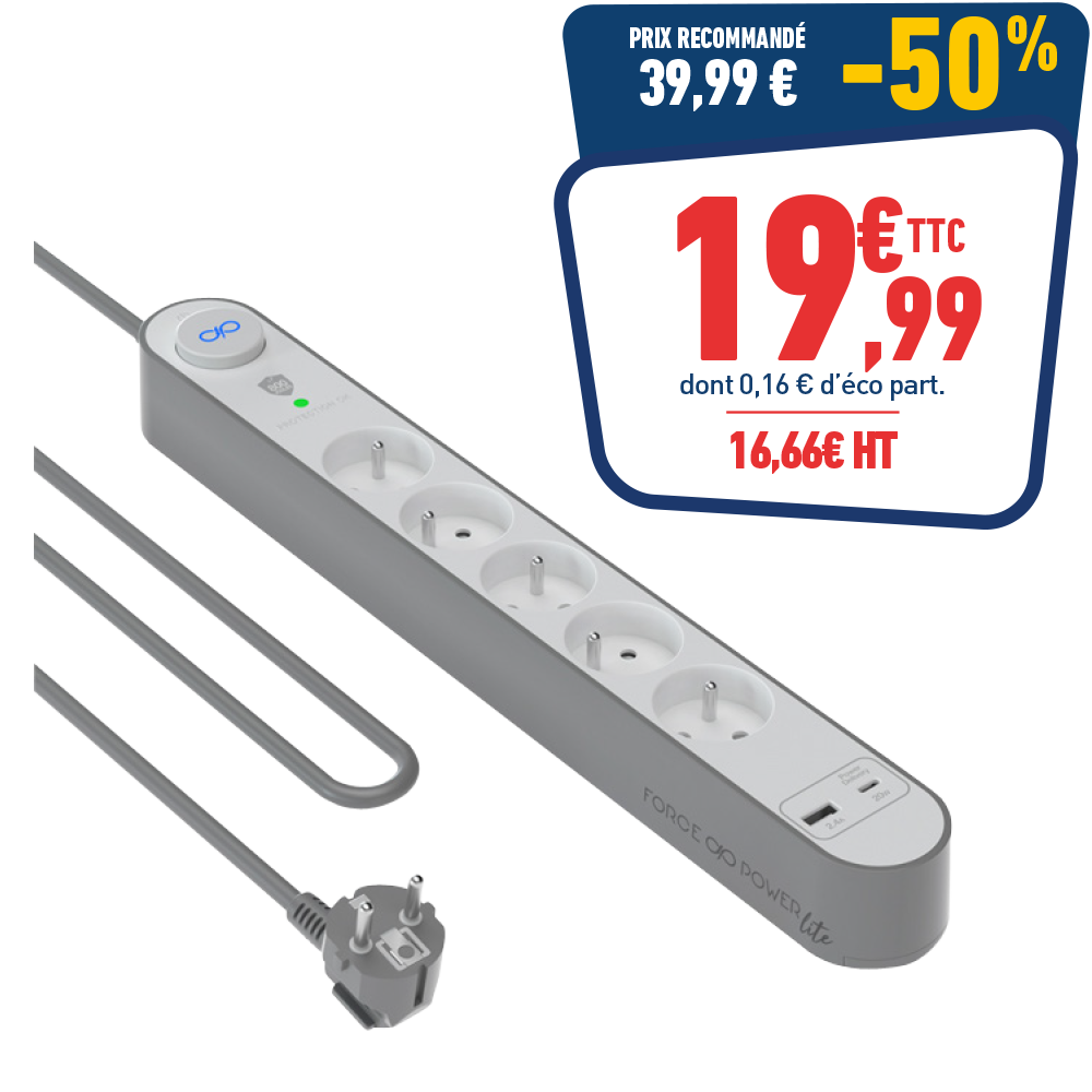 MULTIPRISE PARAFOUDRE FORCE POWER LITE