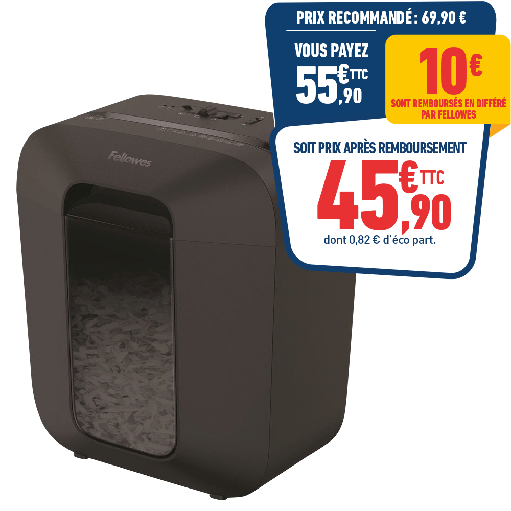 DESTRUCTEUR COUPE CROISEE FELLOWES LX25