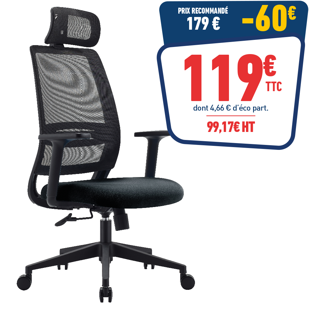 FAUTEUIL OPEN NOIR