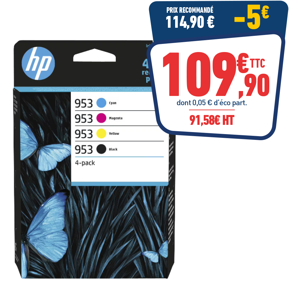 PACK DE 4 CARTOUCHES D’ENCRE HP 953