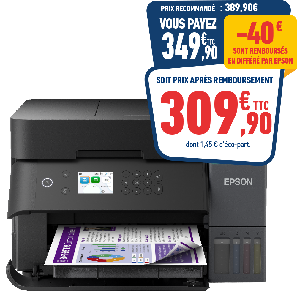 IMPRIMANTE JET D'ENCRE MULTIFONCTION EPSON ECOTANK ET-3950