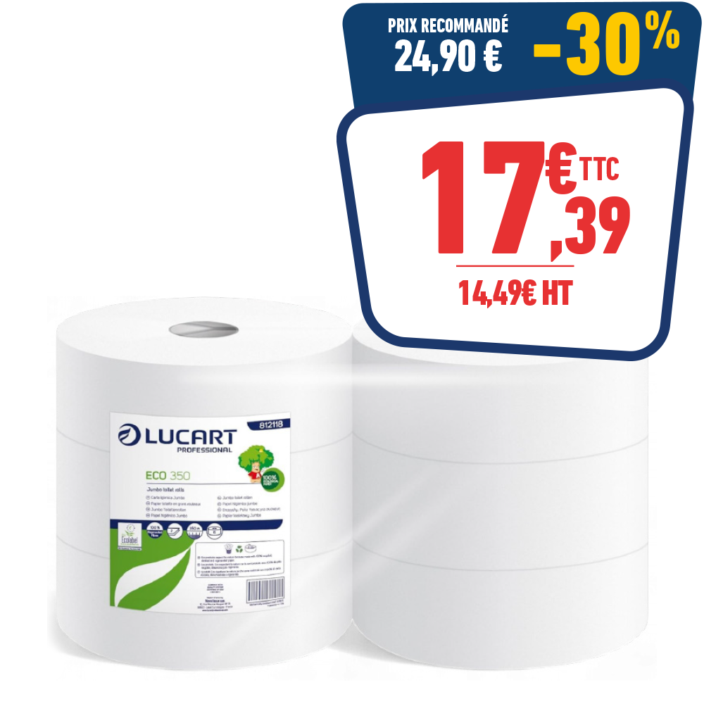 6 Rouleaux Papier hygiènique 350 M