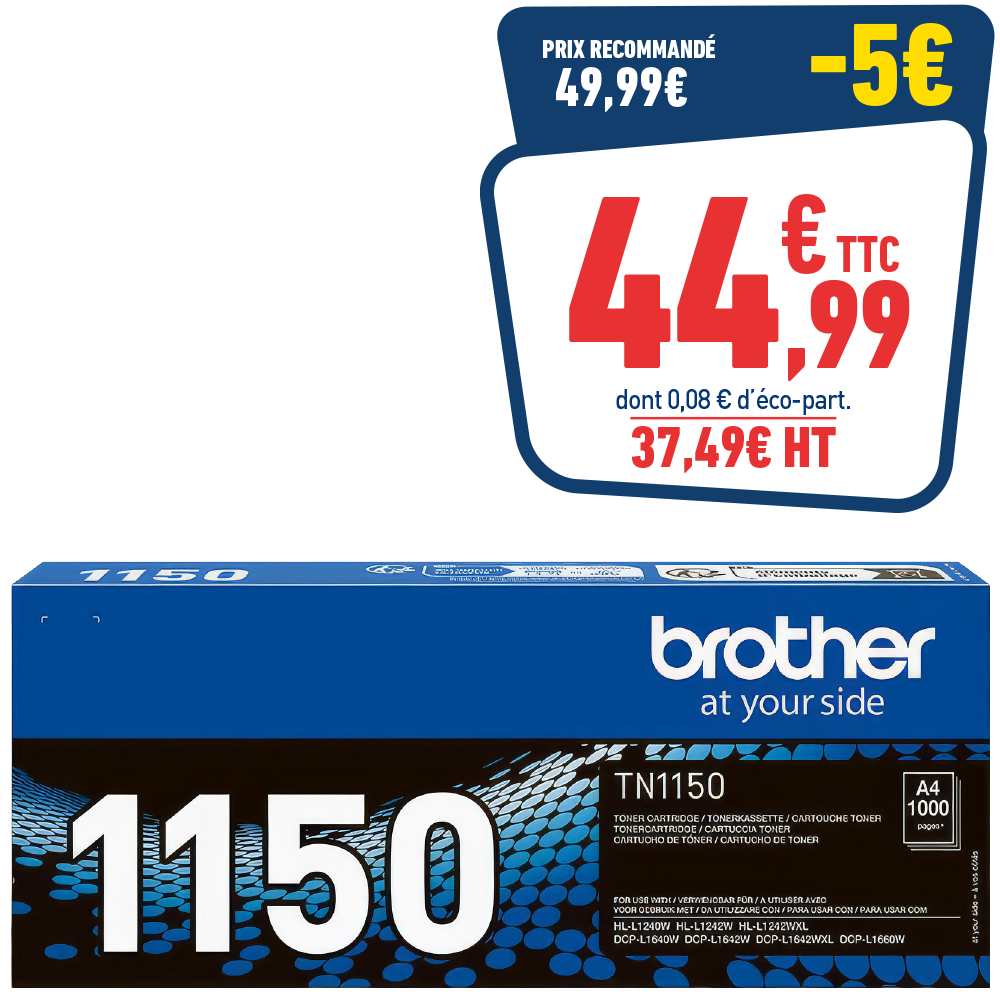 CARTOUCHE LASER BROTHER TN1150 NOIRE