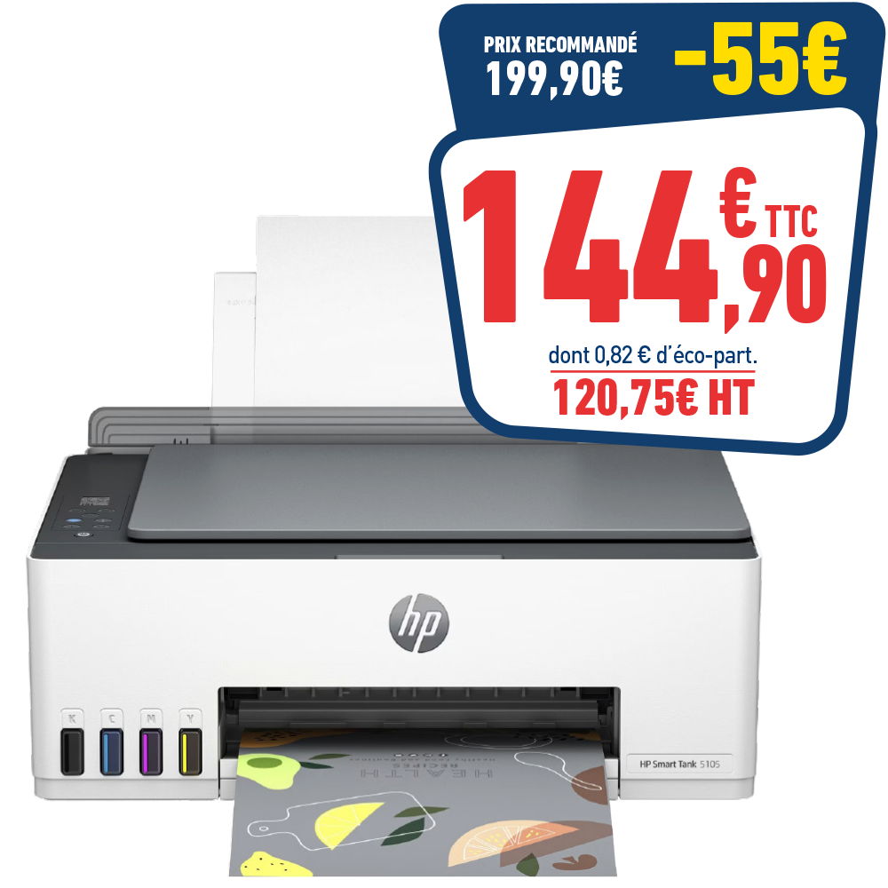 IMPRIMANTE JET D'ENCRE MULTIFONCTION HP SMART TANK 5105
