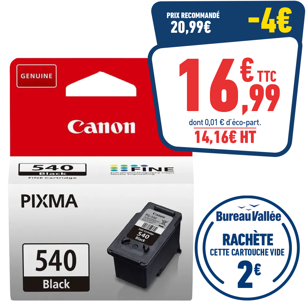 CARTOUCHE D'ENCRE CANON PG-540 NOIRE
