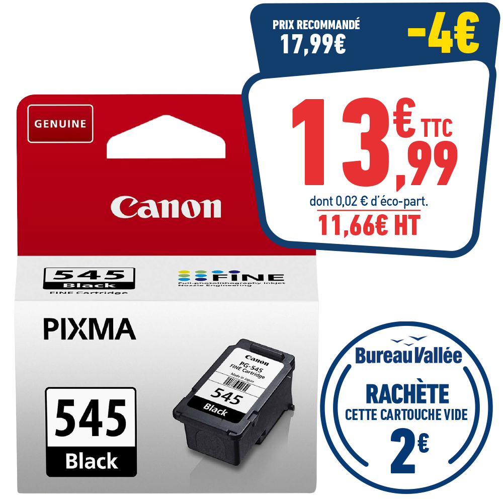 CARTOUCHE D'ENCRE CANON PG-545 NOIRE