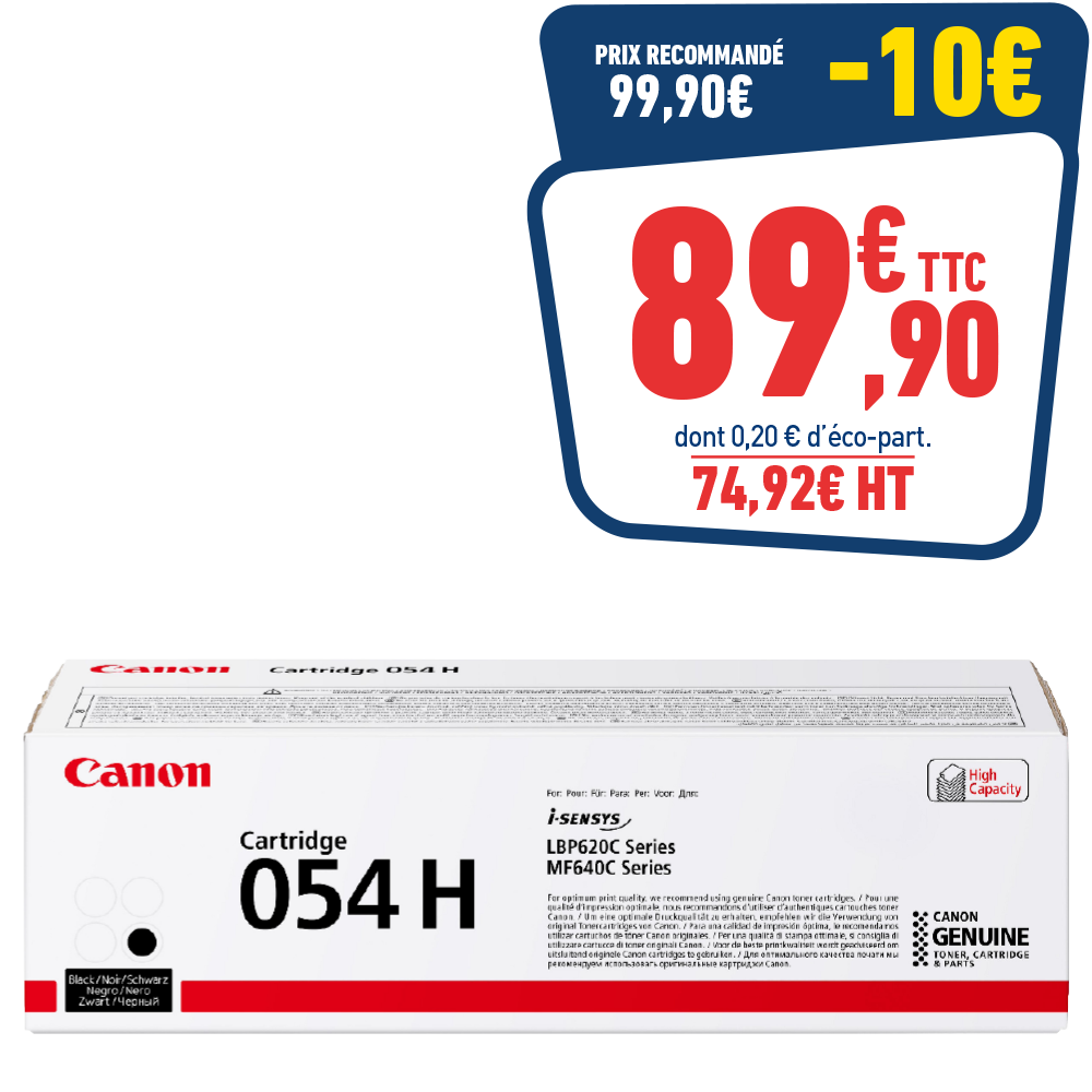 CARTOUCHE LASER CANON 054H NOIRE