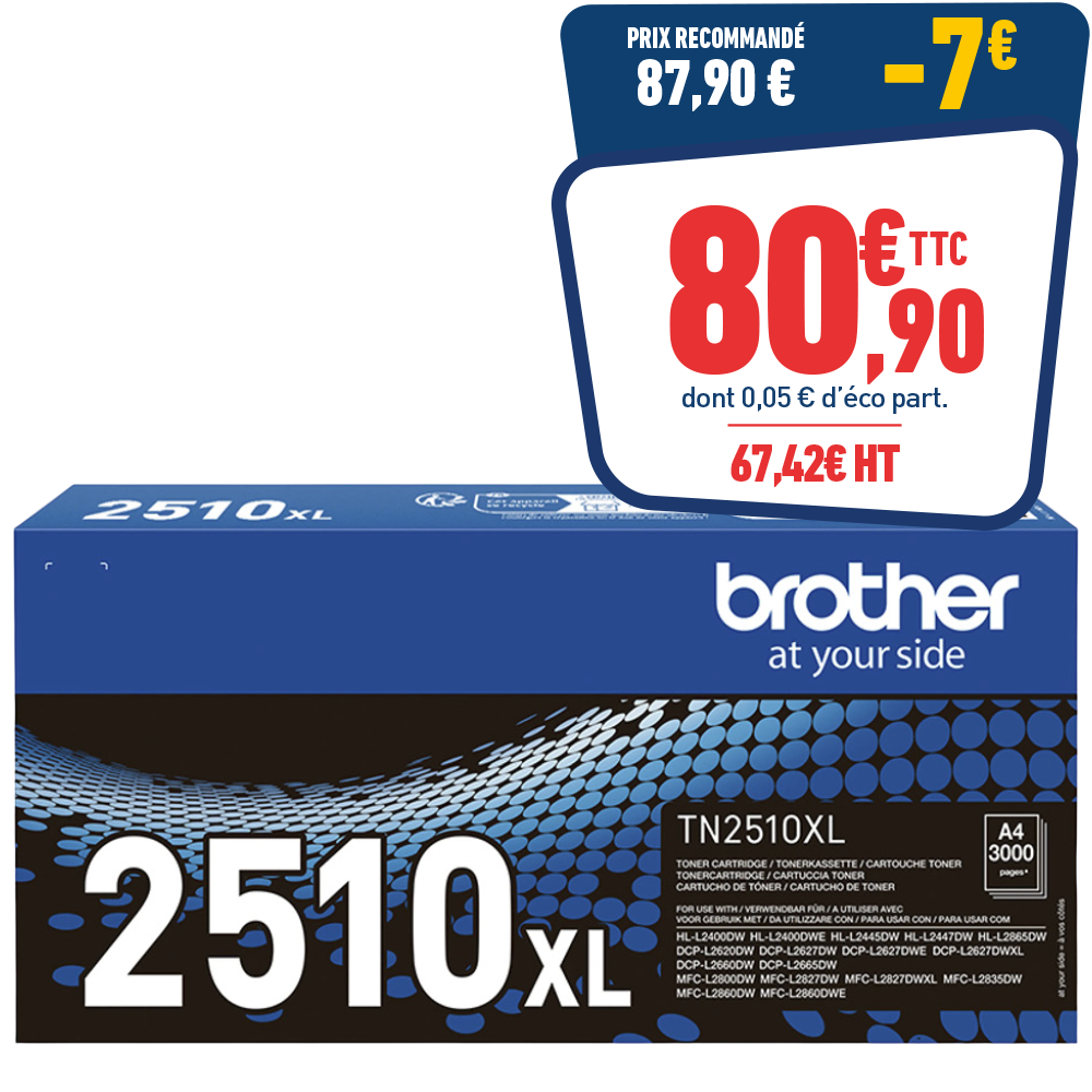 CARTOUCHE LASER BROTHER TN-2510XL