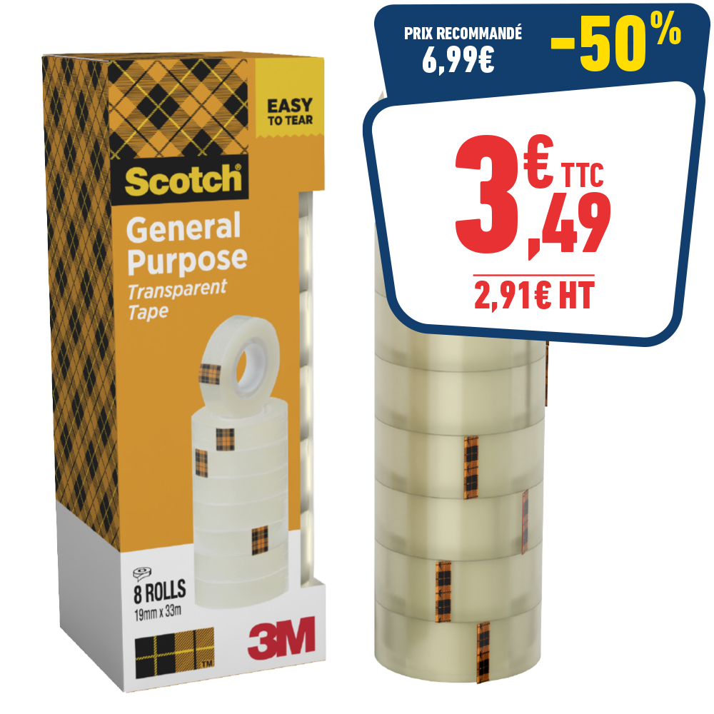 8 RUBANS ADHÉSIFS Scotch® 508
