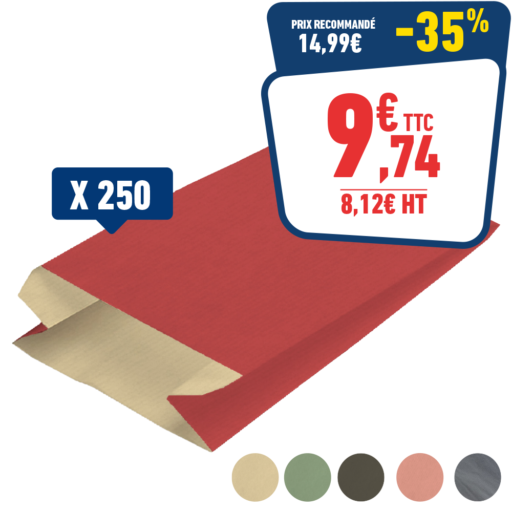 250 POCHETTES KRAFT
