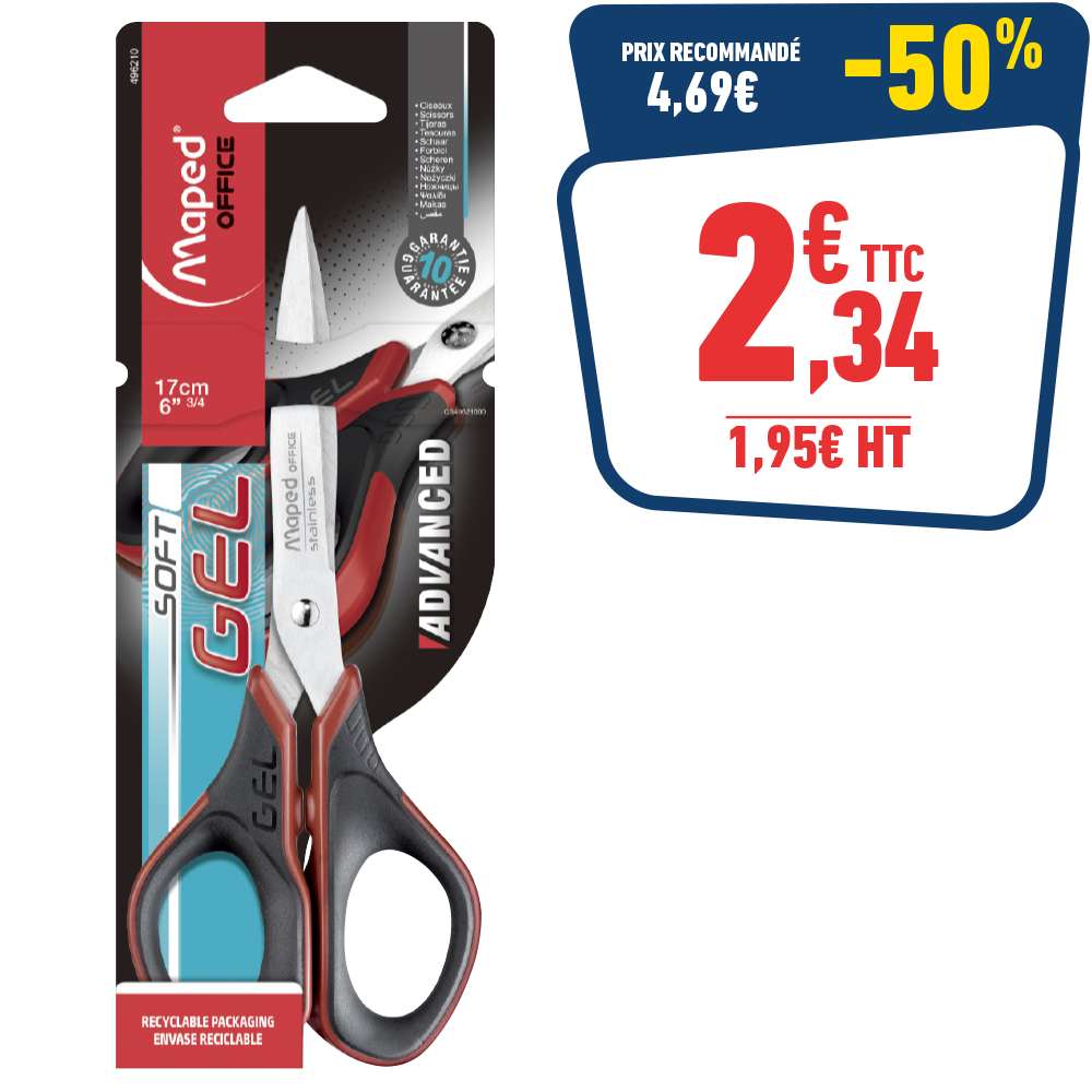 CISEAUX ADVANCED GEL 17 CM