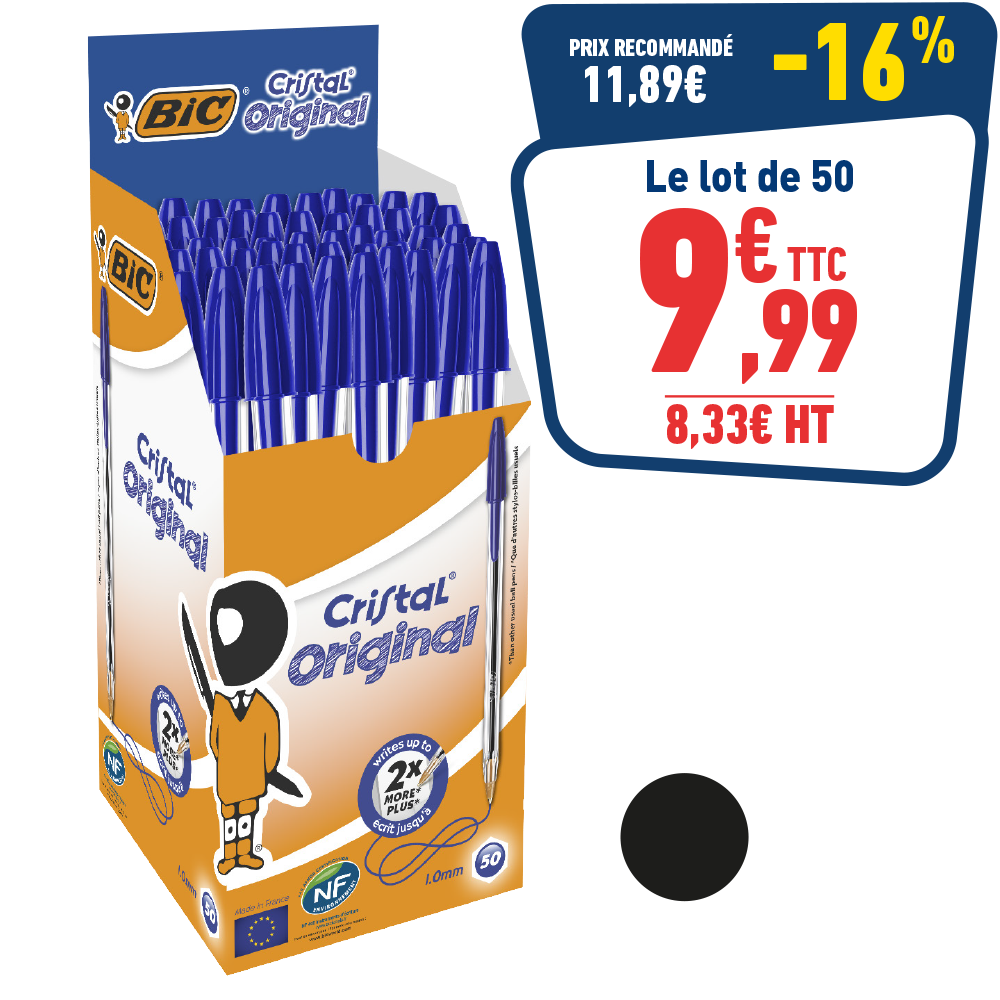 50 STYLOS BILLE CRISTAL