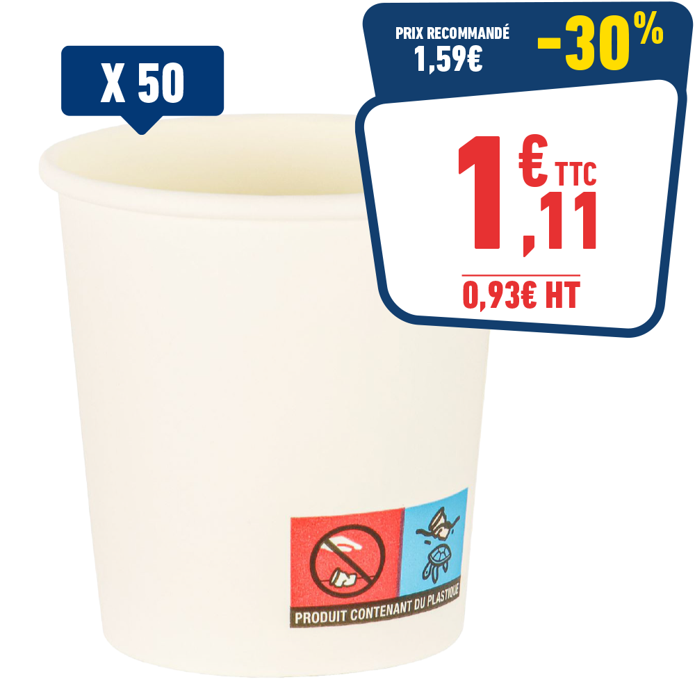 50 Gobelets carton