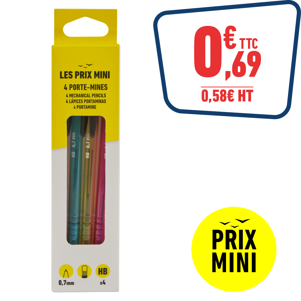 4 PORTE-MINE HB