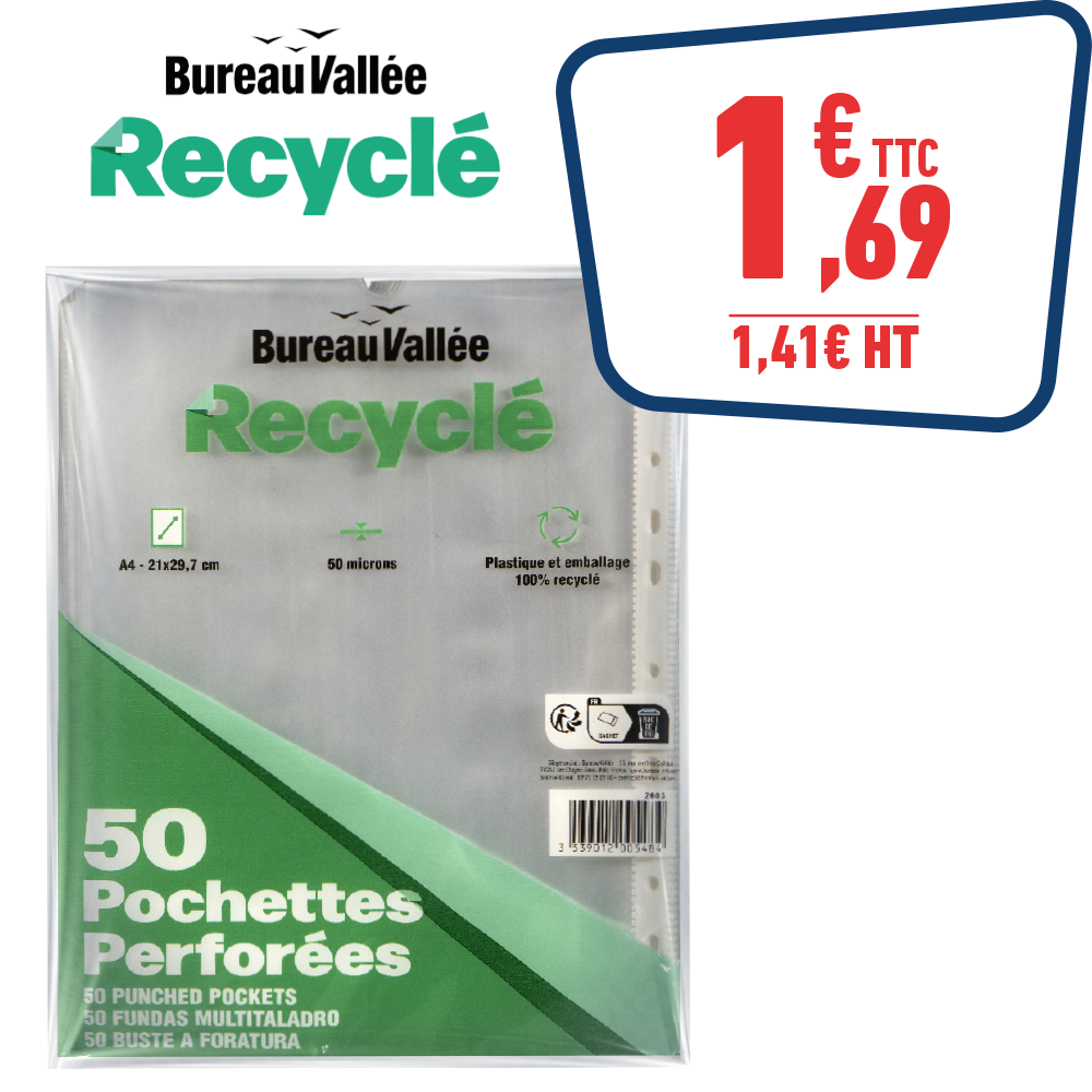 50 POCHETTES PERFORÉES