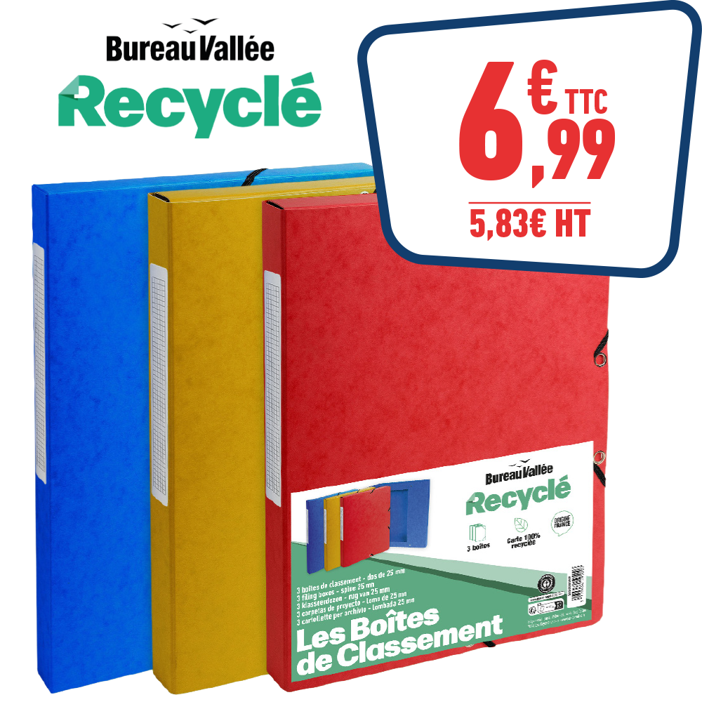 3 BOÎTES DE CLASSEMENT
