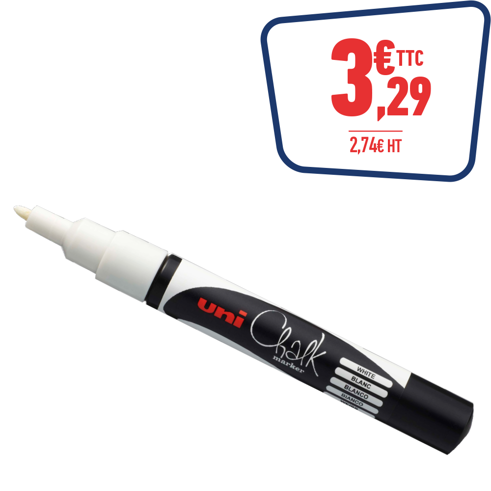 MARQUEUR CRAIE BLANC