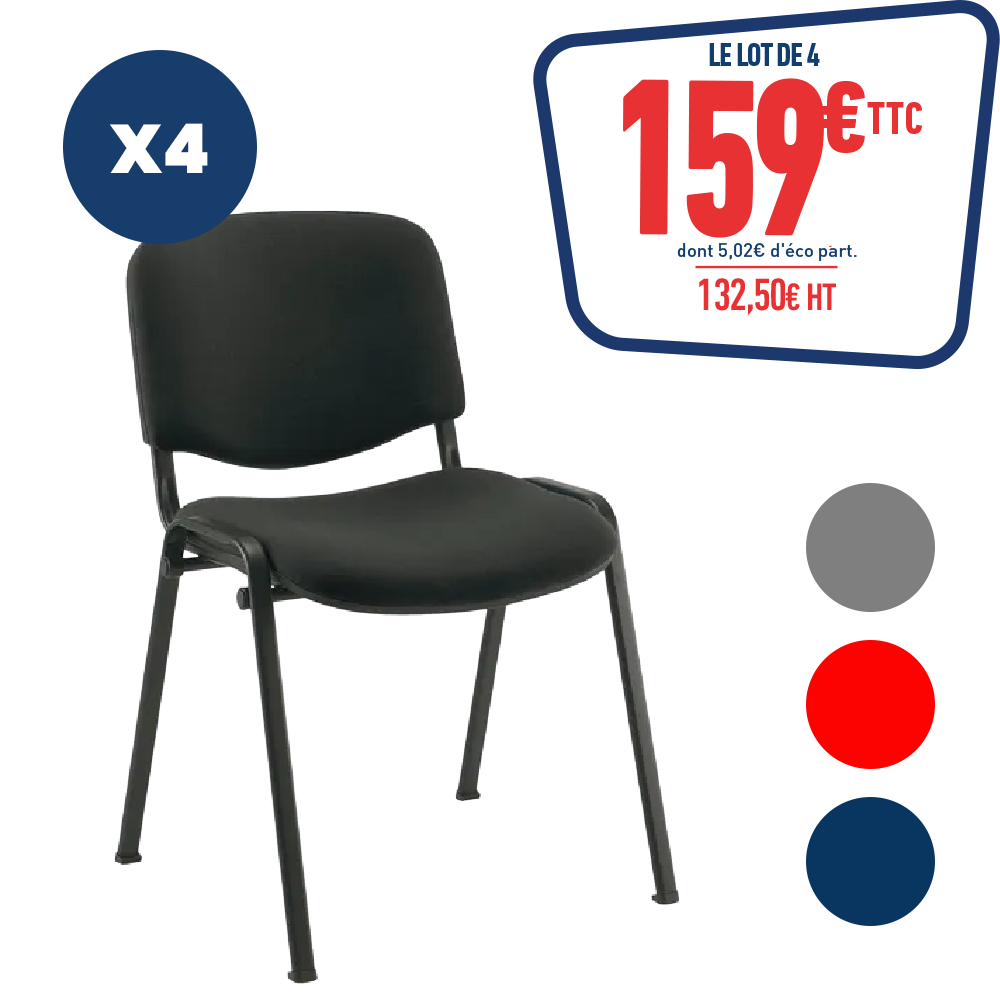 LOT 4 CHAISES VISITEUR