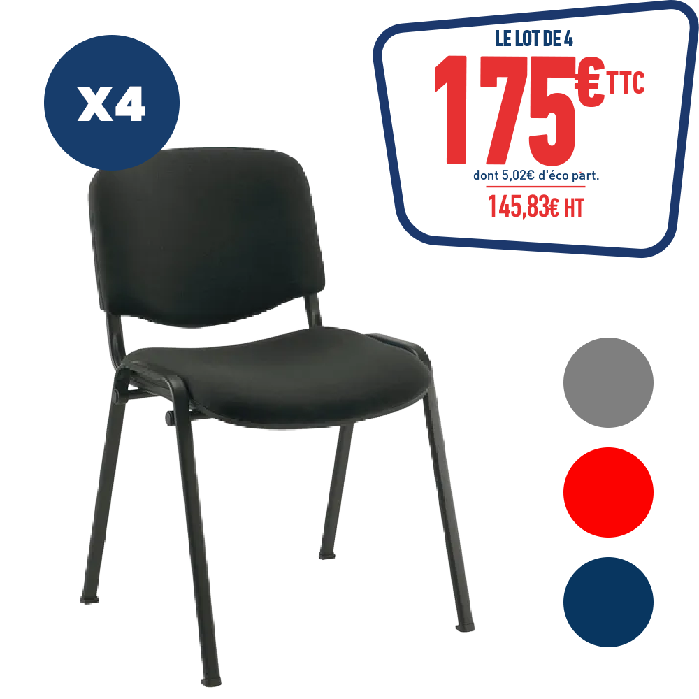 LOT 4 CHAISES VISITEUR