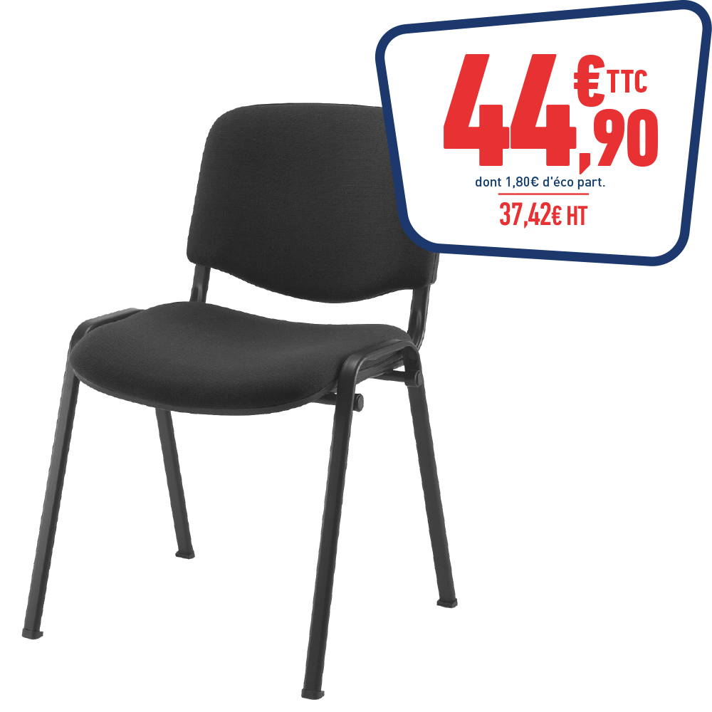 CHAISE VISITEUR EMPLIABLE NOIR