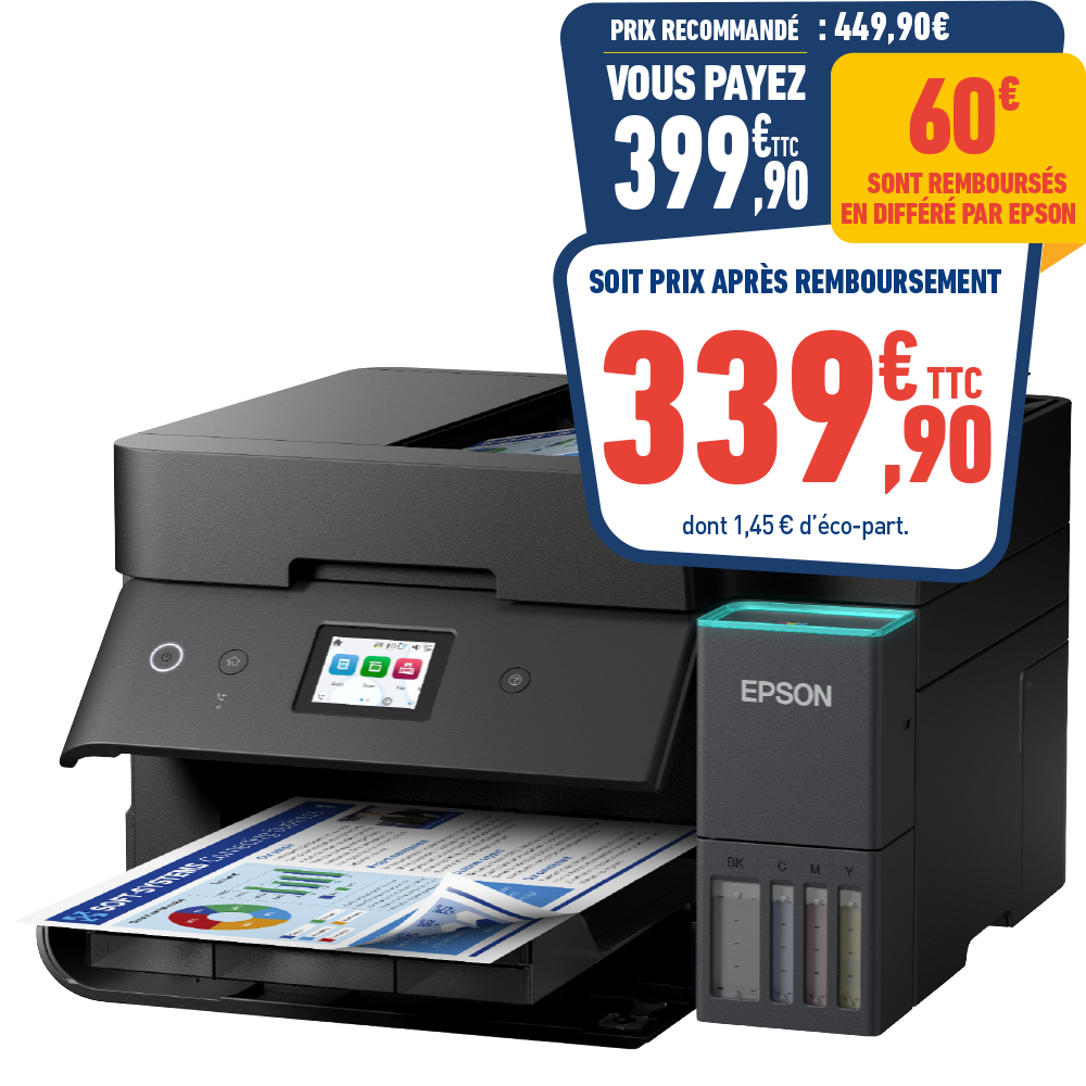 IMPRIMANTE MULTIFONCTION JET D’ENCRE EPSON ECOTANK ET-4950