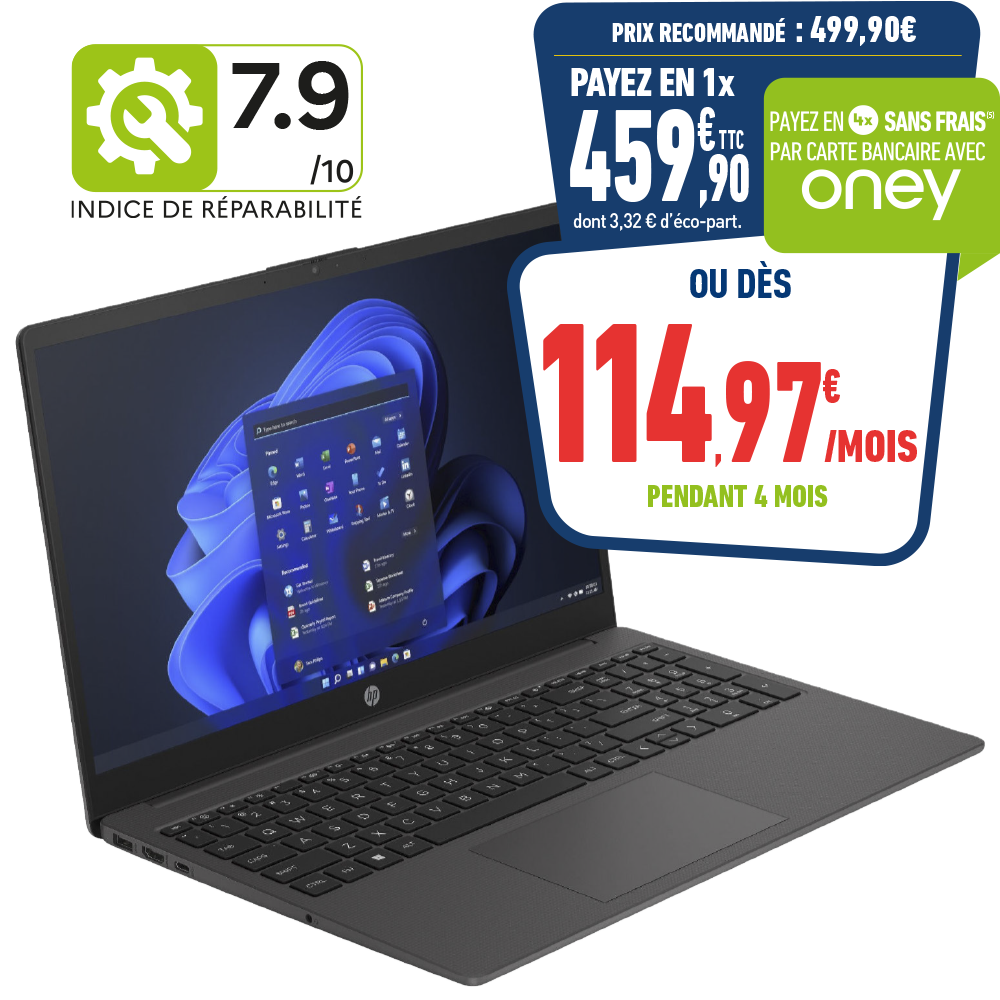 PC PORTABLE HP NOTEBOOK 255R G10 RYZEN 3