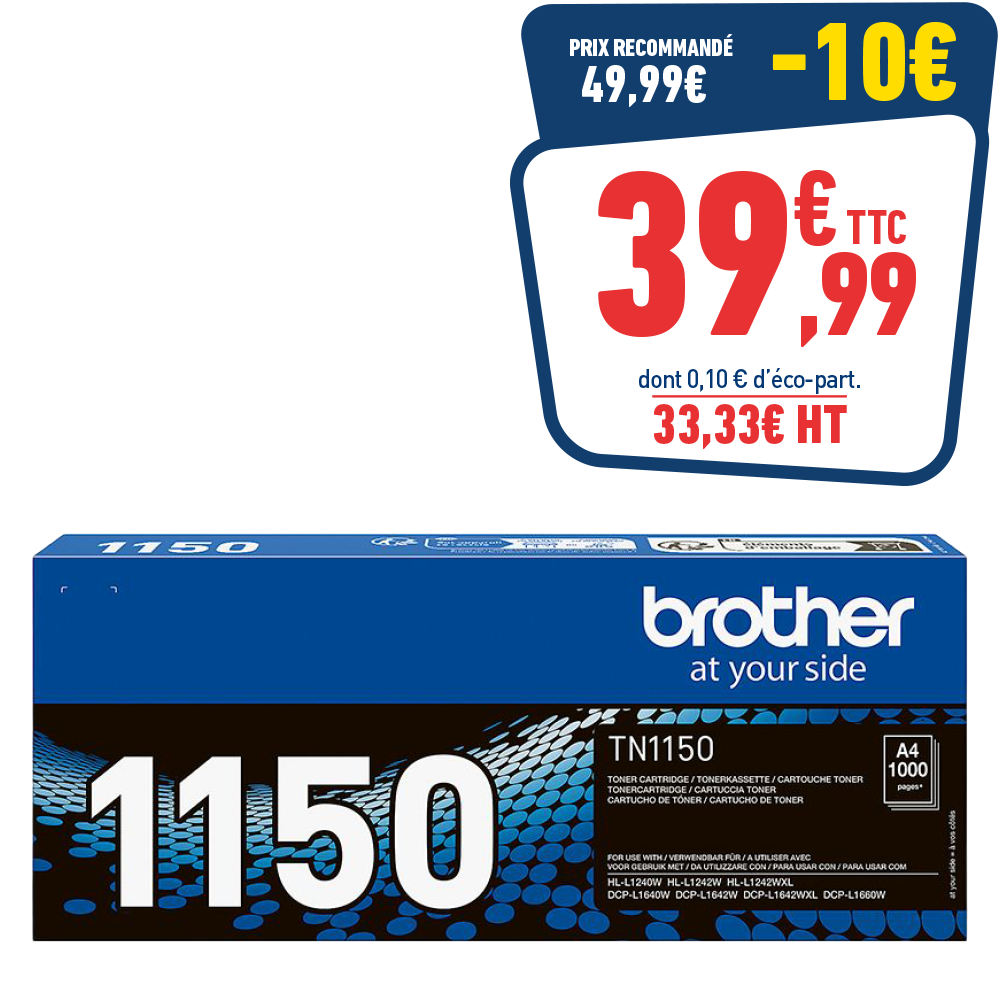 CARTOUCHE LASER BROTHER TN-1150