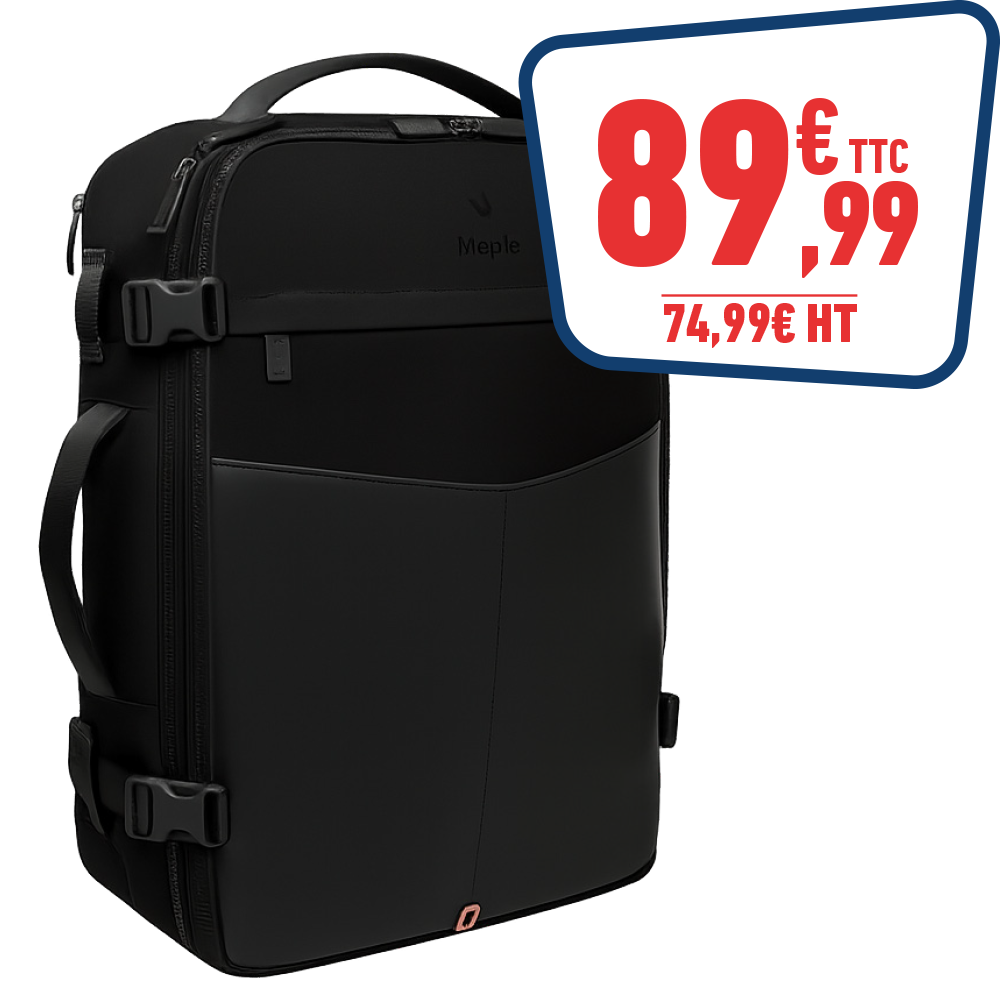 Sac à dos 48h noir 16’’